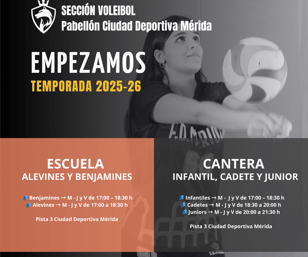Inicio de entrenamientos de voleibol en Formación Deportiva Mérida